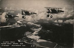 U.S. Navy Photo - Flying Over Naval Air Station Postcard