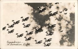 Squadrons, in Formation Flight. Postcard