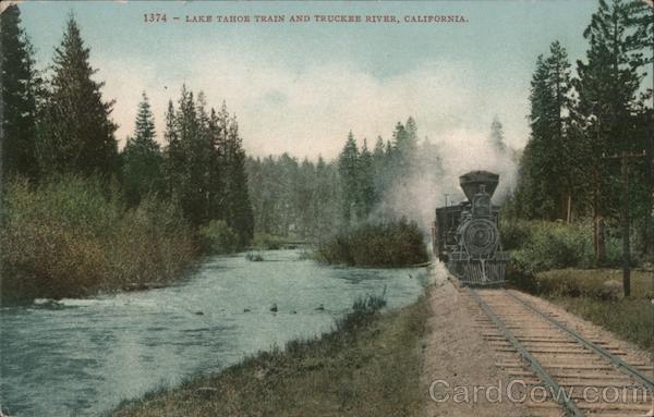 Lake Tahoe Train and Truckee River California