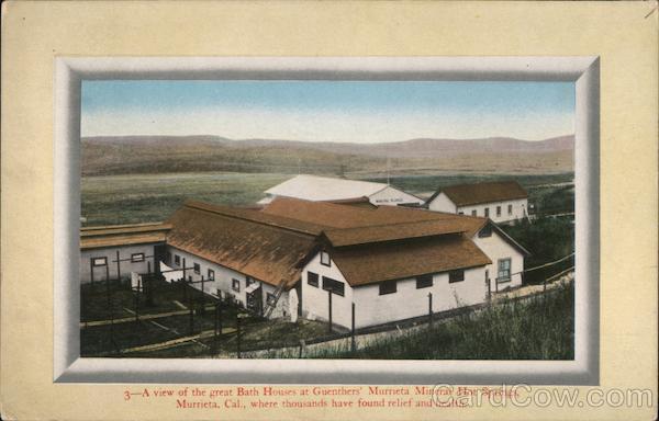 3-A view of the great bath houses at Guenthers' Murietta Mineral Hot Springs Murrieta California