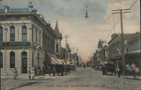 Corner Main and Second Streets, Napa, Cal California
