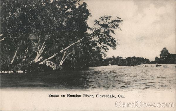 Scene on Russian River, Cloverdale, Cal. California