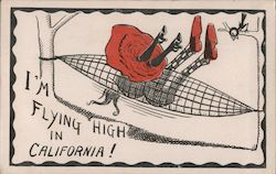 I'm Flying High in California! Postcard