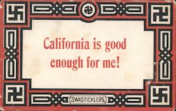California is Good Enough for me! Postcard