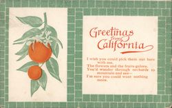 Greetings from California Postcard