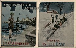 Coasting for you Bathing for me Postcard