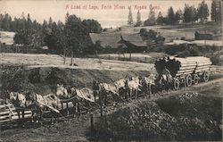 A Load of Logs, Forth Mines Angels Camp, CA Postcard Postcard Postcard