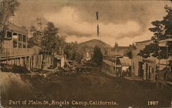 Part of Main St. Angels Camp, CA Postcard Postcard Postcard