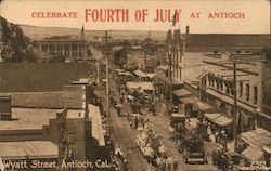 Celebrate Fourth of July - Wyatt Street Antioch, CA Postcard Postcard Postcard