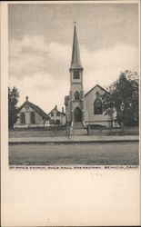 St. Paul's Church Guild Hall and Rectory Benicia, CA Postcard Postcard Postcard