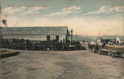 Morning scene at Supply House J.F. Lucey Oil Well Supplies Postcard