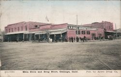 Main Store and Drug Store Coalinga, CA Postcard Postcard Postcard