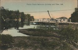 Public Ferry between Corning and Vina Postcard