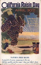 California Raisin Day - April 30th, 1909 Fresno, CA Postcard Postcard Postcard