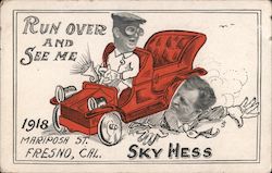 Run Over and See Me 1918 Mariposa St-Sky Hess Postcard