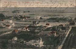 View at Hollywood, Cal. Los Angeles in the Distance Postcard