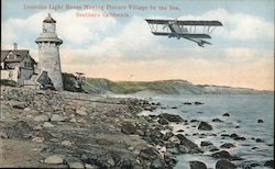 Inceville Light House Moving Picture Village by the Sea Southern California Postcard