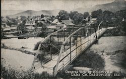 General View of Kelseyville Lake Co. California Postcard