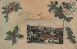 Greetings - A View of the City Martinez, CA Postcard Postcard Postcard