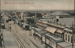Birds Eye View of D. Street Postcard