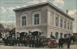 City Hall and Fire Department Merced, CA Postcard Postcard Postcard