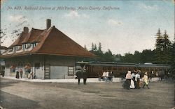 Railroad Station Mill Valley, CA Postcard Postcard Postcard