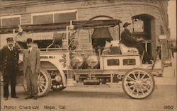 Motor Chemical Fire Truck Postcard