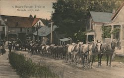 A Heavy Freight Train Nevada City, CA Postcard Postcard Postcard