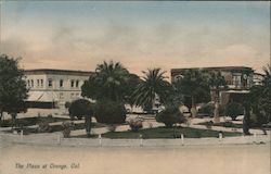 The Plaza at Orange, Cal. Postcard