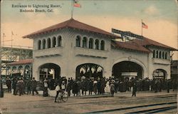 Entrance to Lightning Racer Redondo Beach, CA Postcard Postcard Postcard