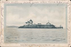 Brothers Island and Light House near Point San Palbo Postcard
