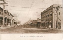 Main Street Sebastopol, CA Postcard Postcard Postcard