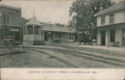 Looking up Depot Street Geyserville, CA Postcard Postcard Postcard