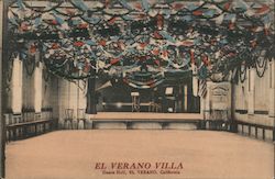 El Verano Villa, Dance Hall California Postcard Postcard Postcard