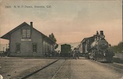 N.W.P. Depot Sonoma, CA Postcard Postcard Postcard