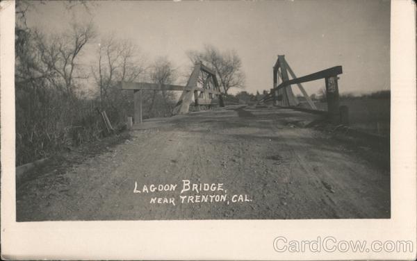 Lagoon Bridge Near Town Trenton California