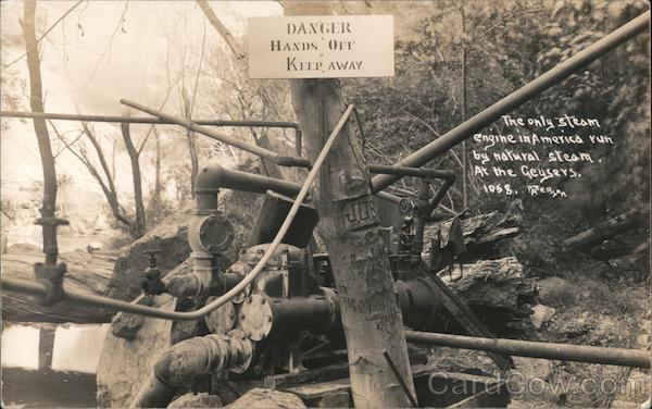Steam Engine, The Geysers Cloverdale California Patterson Photograph