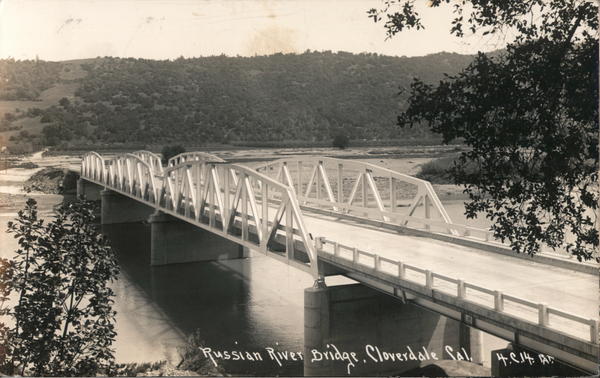 Russian River Bridge, July 4, 1940 Cloverdale California