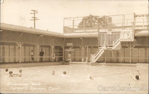 Bathers in Swimming Tank Fetters Hot Springs California