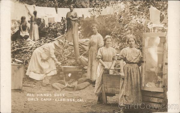 Women: All Hands Busy Girl's Camp Eldridge California