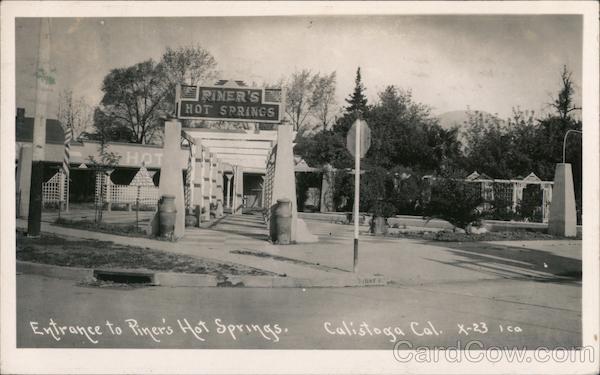Entrance to Piner's Hot Springs Calistoga California
