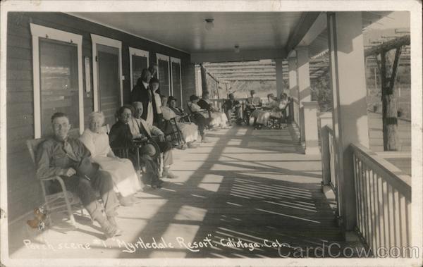 Porch Scene #1 Myrtledale Resort Calistoga California