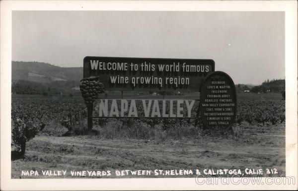 Napa Valley Vineyards Between St. Helena & Calistoga California