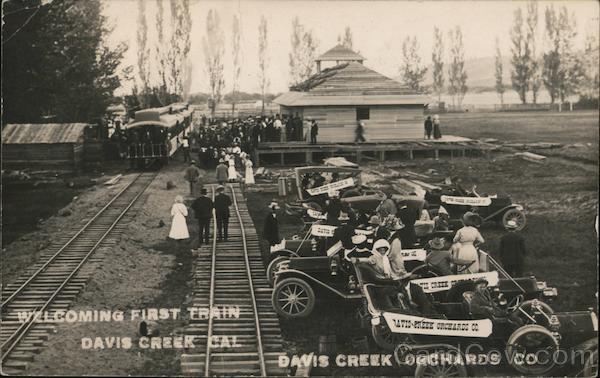 Welcoming First Train Davis Creek California
