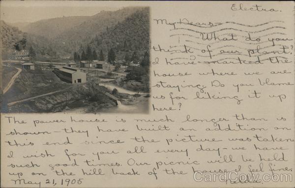 Pacific Gas and Electric Plant, 1905 Electra California