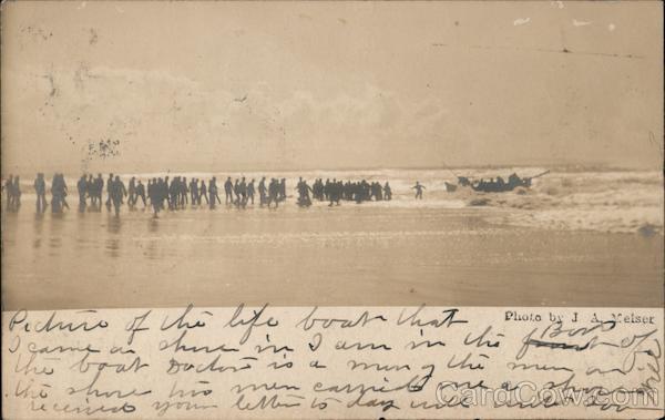 Lifeboat With Passengers from the S.S. Corona Eureka California