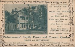 Schuhmanns' Family Resort and Concert Garden Postcard