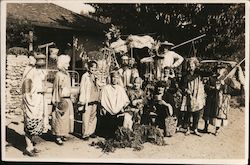 Group Photo in Chinese Type Clothing Original Photograph