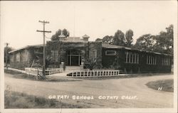 School Building Postcard
