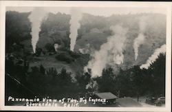 Panoramic View of the Big Geysers Postcard